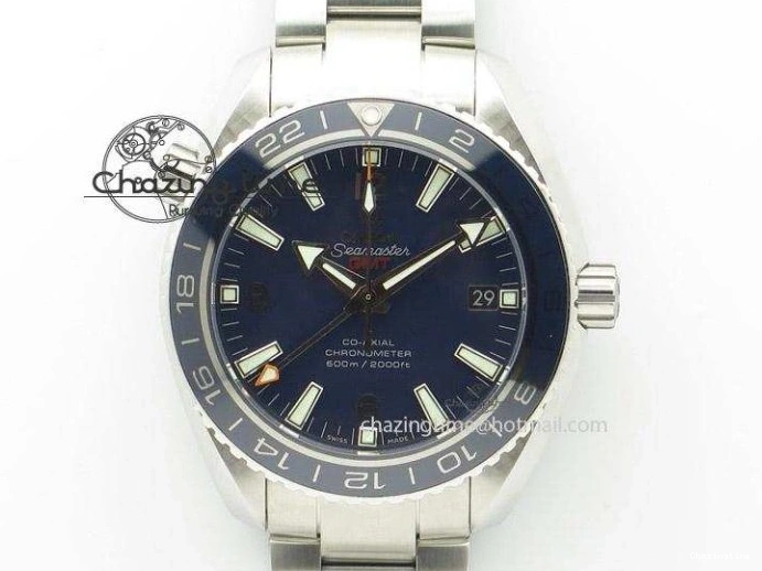 0406 StreetReady 2018 Seamaster Diver 300M VSF 1:1 Best Edition Blue Ceramic Gray Dial on Blue Rubber Strap A8800 V2 (Black Balance Wheel) 7963